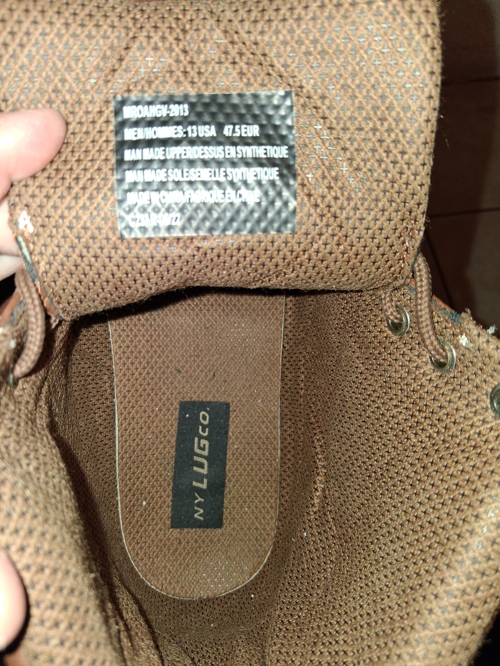 lug Men's Brown Mesh Work Boots